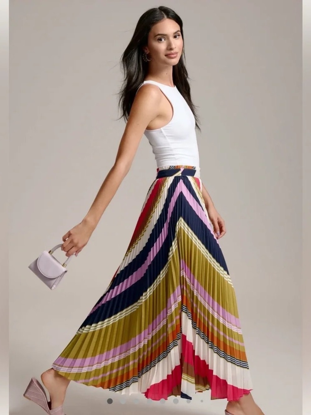 ✨NWT Maeve The Isobel Silky Pleated Mini Skirt - Picture 3 of 4